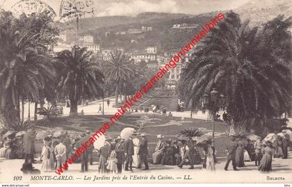 Les Jardins pris de l'Entrée du Casino - Monte-Carlo Monaco - Monte-Carlo Monaco