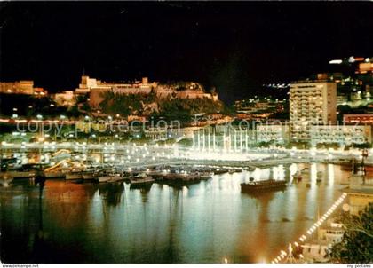 73030320 Monaco la nuit au fond le Palais Princier Monaco