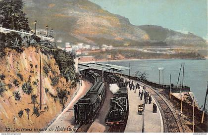 MONTE-CARLO - Les trains en gare - Ed. L.V. & C. 22