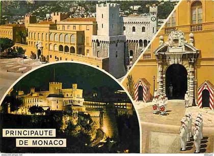 Monaco - Le Palais Princier - Multivues - Relève de la Garde - Militaria - Carte Neuve - CPM - Voir Scans Recto-Verso