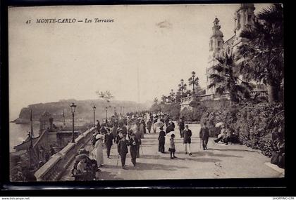 Monaco - Monté-Carlo - les  terrasses - Voyagé - Dos divisé