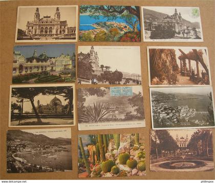 MONACO, 43 PICTURE POSTCARDS, ALL CIRCULATED 1904-56