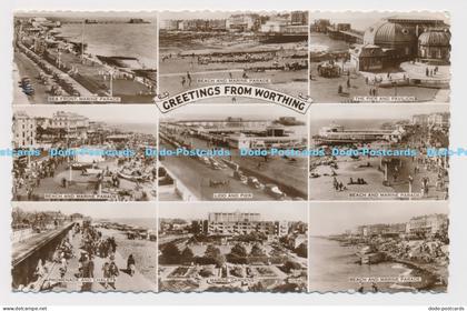 C008824 Greetings from Worthing. 1058. A. W. W. Brighton and Worthing. RP. Warde