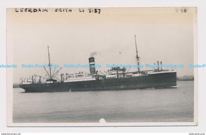 C021294 Leerdam. Erith. 1937. Ship. Postcard