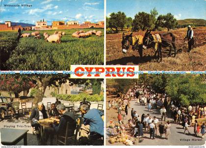 D001699 Cyprus. Messaoria Village. Tilling in Cyprus. Village Market. Playing Tr