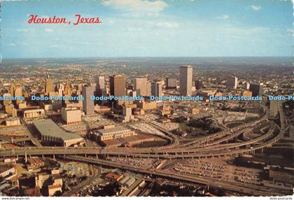 D009653 Houston. Texas. Skyline. City. View. Owen Johnson. Astrocard. 1968. No A