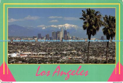 D015024 Los Angeles. Awesome. mountainous backdrop with sprawling Los Angeles in