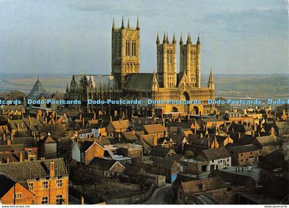 D025918 Lincoln Minster. From North West. Lincoln Minster Shop. Judges