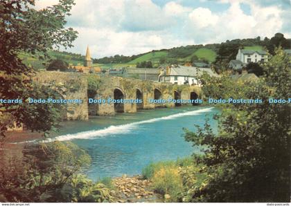 D040917 Breconshire. Crickhowell. The River Usk. J. Arthur Dixon. 1973