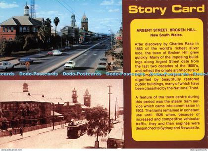 D046515 Story Card. Argent Street. Broken Hill. New South Wales. Today and Yeste