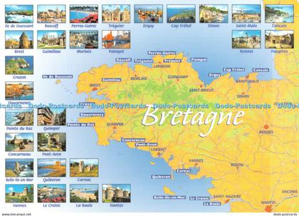 D052335 Couleurs de Bretagne. Les sites touristiques. Map. Produit Bretagne. Mul