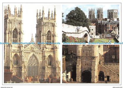 D059743 York. Twin Towers of York Minster. York Minster and City Walls. And Boot