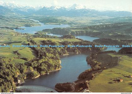 D060233 Le Lac de la Gruyere et le Moleson. Greyerzer See und Moleson. Gilbert F