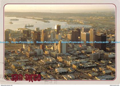 D065122 San Diego. Aerial View of Downtown San Diego. Impact. Gary Hadley. 1989