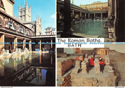 D074160 Bath. The Roman Bath. The Great Roman Bath and Bath Abbey. Unichrome. Mu