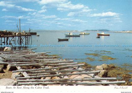 D077785 Boats At Rest Along the Cabot Trail. A. Burchell. Cape Breton. Book Room