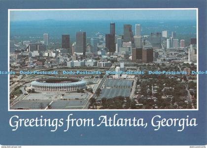 D096204 Greetings from Atlanta. Georgia. Atlanta Stadium. GA Scenic South. Plast