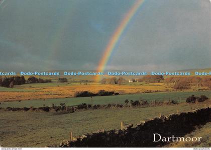 D102626 Dartmoor. Rainbow over Dartmoor near Postbridge. Salmon. 1999