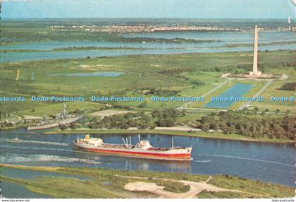 D102874 Ship Entering Port of Houston. Houston. Texas. Astrocard Company