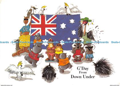 D105254 G Day from Down Under. from the Land Down Under. by Bruce. Sheila and th