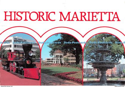 D108771 Historic Marietta. Marietta Fountain and Square. Aerial Photography Serv