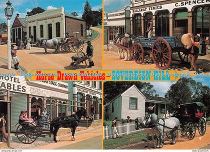 D110424 Horse Drawn Vehicles. Sovereign Hill. Ballarat. Victoria. Scancolor. 198