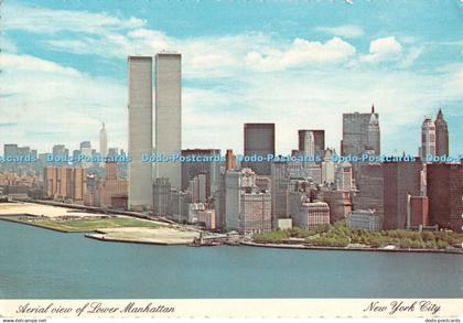 D116759 New York City. Aerial View of Lower Manhattan. Manhattan Post Card. Dext