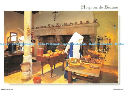 D150798 Hospices de Beaune. The Kitchen. L Hotel Dieu de Beaune. Combier. Lyonel