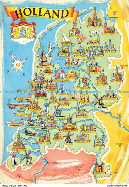 D174191 Holland. Map. Helmond. Breda. Dordrecht. Kruger