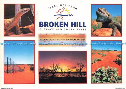 D183360 Greetings from Broken Hill. New South Wales. Outback Flora and Fauna. So