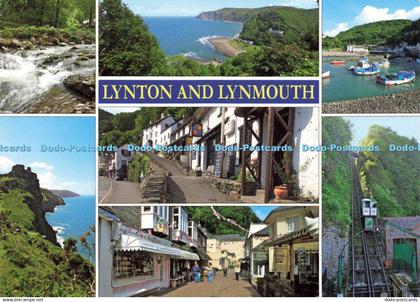 D189122 Lynton and Lynmouth. Watersmeet. Valley Rocks. Lynmouth Bay. Harbour. J.