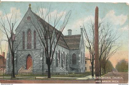 PC16885 Congregational Church. Ann Arbor. Mich. 1910