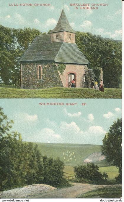 PC21911 Lullington Church ans Wilmington Giant. 1907