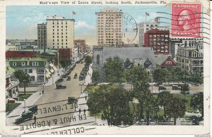 PC28229 Birds Eye view of Laura Street Looking South. Jacksonville. Fla. E. C. K