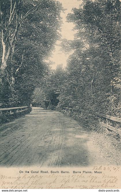 PC28392 On the Canal Road. South Barre. Barre Plains Mass. W. R. Spooner. 1907