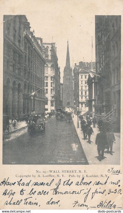 PC30114 Wall Street N. Y. A. Loeffler. No 29. 1902