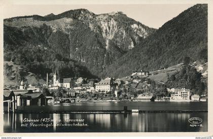 PC31355 Ebensee a. Traunsee mit Feuerkogel Seilschwebebahn. Frank Verlag. RP. 19