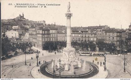 PC36549 Marseille. Place Castellane Fontaine Cantini