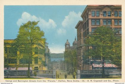 PC52623 George and Barrington Streets from the Parade. Halifax. Nova Scottia. A.