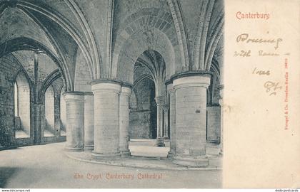 PC68109 The Crypt. Canterbury Cathedral. Canterbury. Stengel. No 19610. 1904