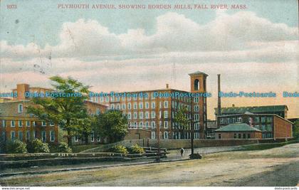 R006673 Plymouth Avenue Showing Borden Mills. Fall River. Mass. A. C. Bosselman.