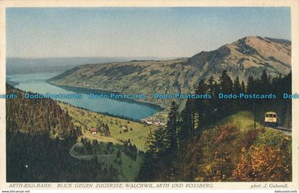 R010172 Arth Rigi Bahn. Blick gegen Zugersee. Walchwil Arth und Rossberg. J. Gab