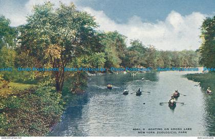 R017729 Boating on Bronx Lake. New York Zoological Park