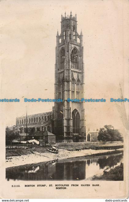 R028073 Boston Stump. St. Botolphs from Haven Bank. Boston. Kingsway. RP