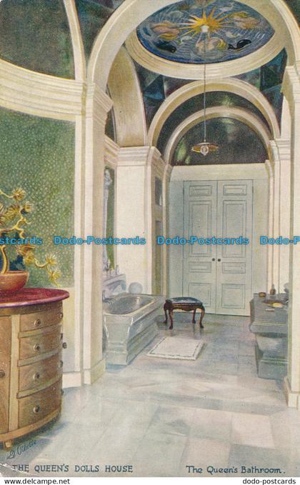 R029965 The Queens Dolls House. The Queens Bathroom. Tuck. Oilette. No 4502