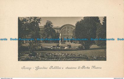 R030180 Torino. Giardini Pubblici e Stazione di Porta Nuova. Brunner