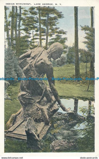 R035126 Indian Monument. Lake George. N. Y. Tichnor