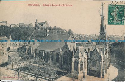 R035722 Fougeres. Eglises St. Leonard et St. Sulpice