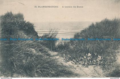 R036583 Blankenberghe. A Travers les Dunes. 1923