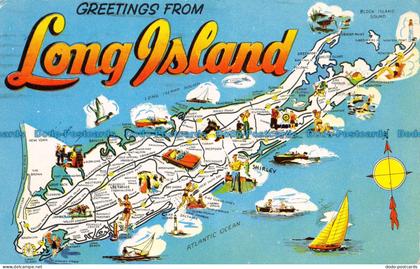 R064789 Long Island. A Map. Tomlin. 1956